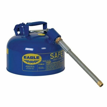 EAGLE TYPE II SAFETY CANS-GAVANIZED STEEL, Blue - w/7/8in. O.D. Flex Spout, CAPACITY: 2 Gal U226SBLU